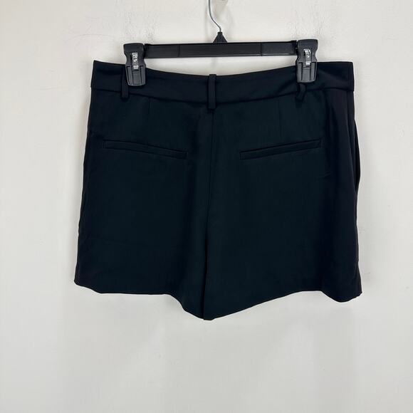 Madewell Easy Pleated Trouser Shorts Crepe Jet Black Relaxed Classic US 4 NWT - Picture 13 of 13